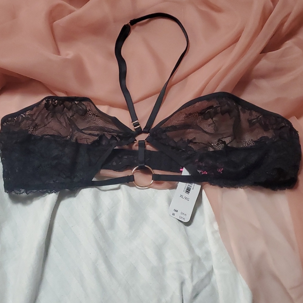NWT La senza Lace Necklace Detail Bra XL